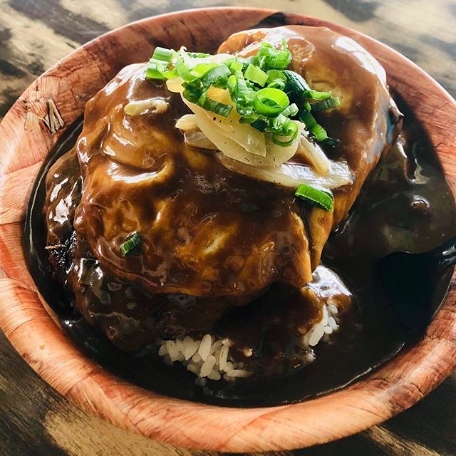 LOCO MOCO on special today til we run out!  Come and get!
.
.
House made SOA secret patties topped with egg and a mushroom onion brown gravy over rice.
#hawaiian #hawaiianfood #sideofaloha #saltlakecity #slc #slcfoodie #utah #utahfoodie #bigisland #f