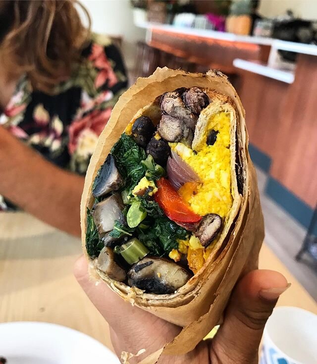 Who loves burritos? 🙋🏻&zwj;♀️⁣
⁣
The newly opened @olenacafe has coffee, avocado toast, locally sourced juice, and plenty of seating &mdash; 100% vegan! ⁣
⁣
Park at the mall for a short walk over!