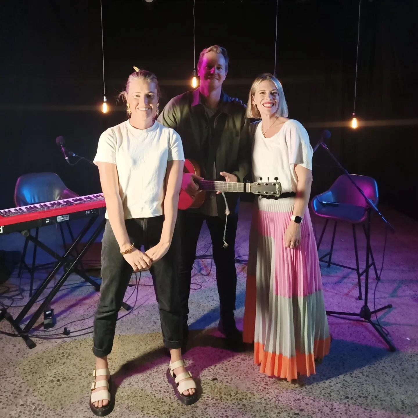 Such a fun experience filming To Be Like You at @shinetv.nz today w/ @aye_sea , @marysbeattie &amp; @chloewilliams.music ✨ 

Totally different experience playing for tv 🤯 Not quite as forgiving as the Sunday morning set 😅 But we're stoked for how i