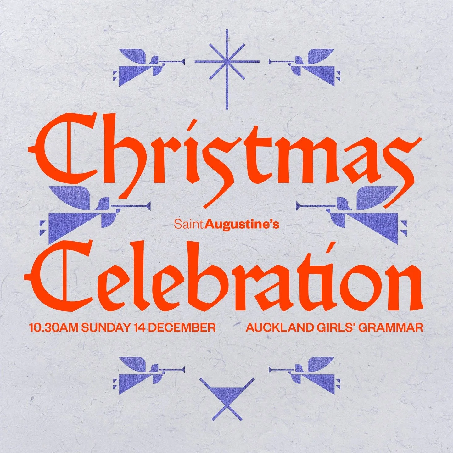 Christmas Celebration 💯🎤💫🎄🎁

Come and celebrate Christmas at Saint Augustine's on Sunday, 14th December! 

Join us from 10:00am (kicks off at 10:30am) at Auckland Girls' Grammar School. 

The fabulous Saint Augustine's Christmas Choir will be si