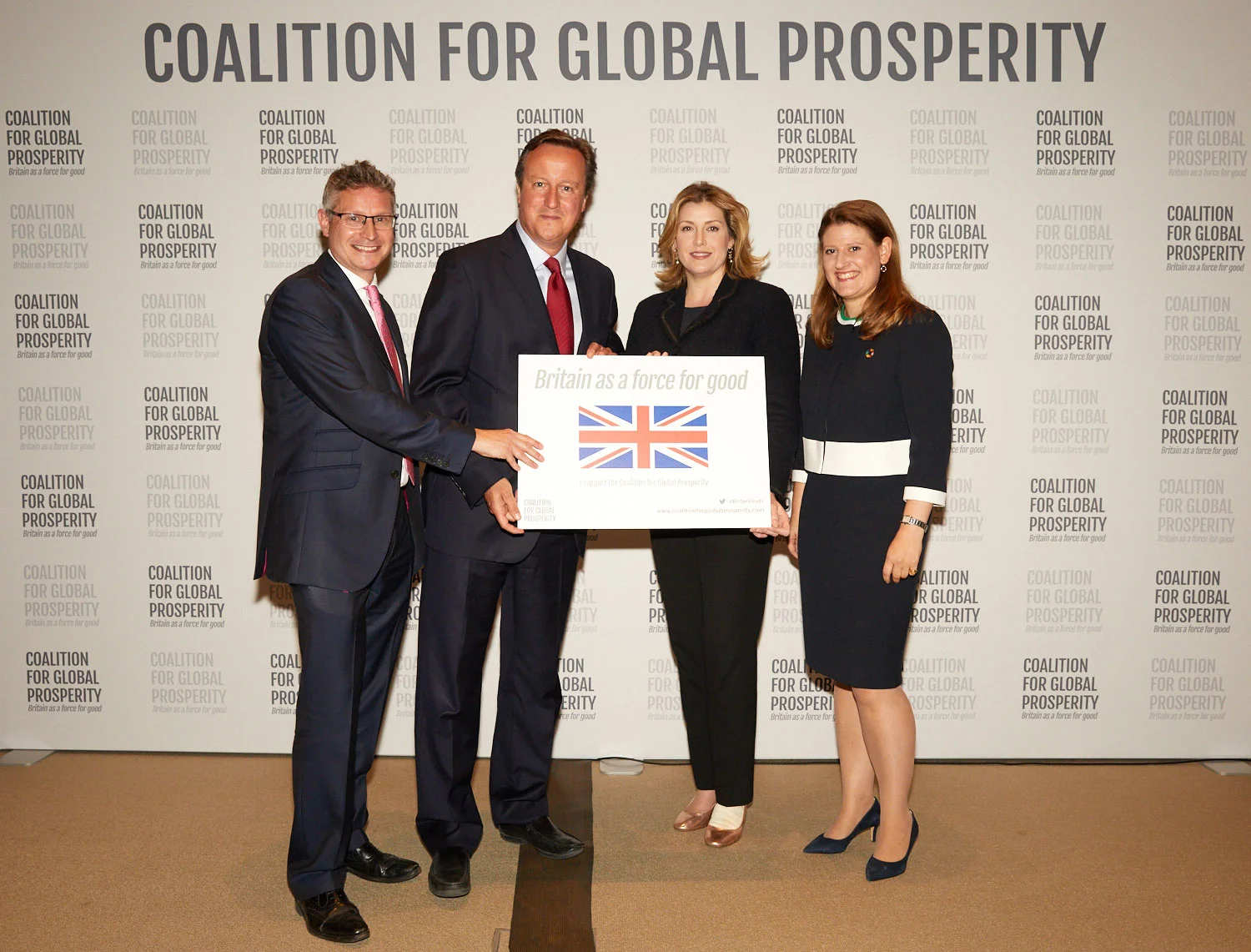 The Rt Hon David Cameron & Penny Mordaunt MP with our Chair Simon Bishop & CEO Theo Clarke
