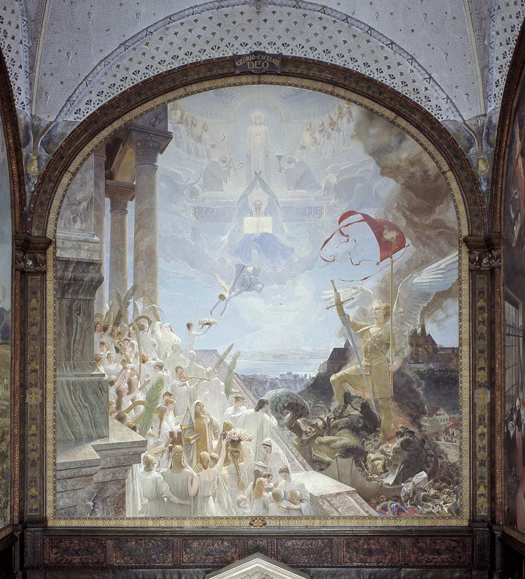 Panneau de Neuchâtel, réalisé par Léo-Paul Robert