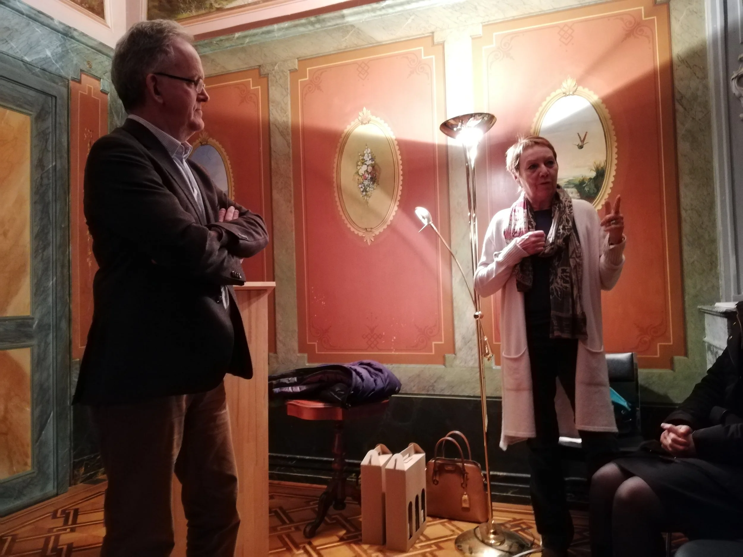 Nos deux orateurs de la soirée, Jacques Bujard et Claudine Cordey, que nous remercions encore chaleureusement.