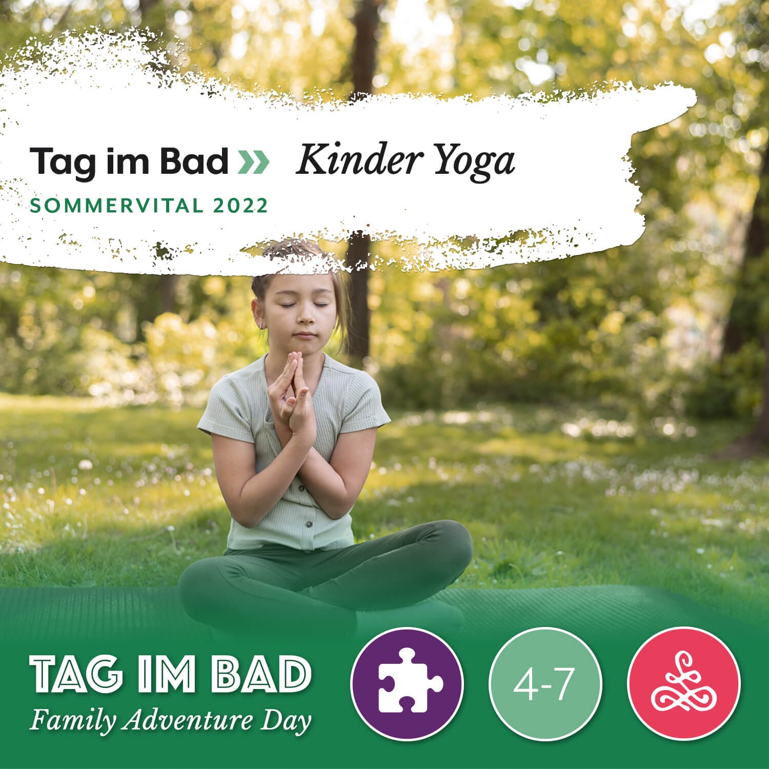 Tag im Bad: Kinder Yoga