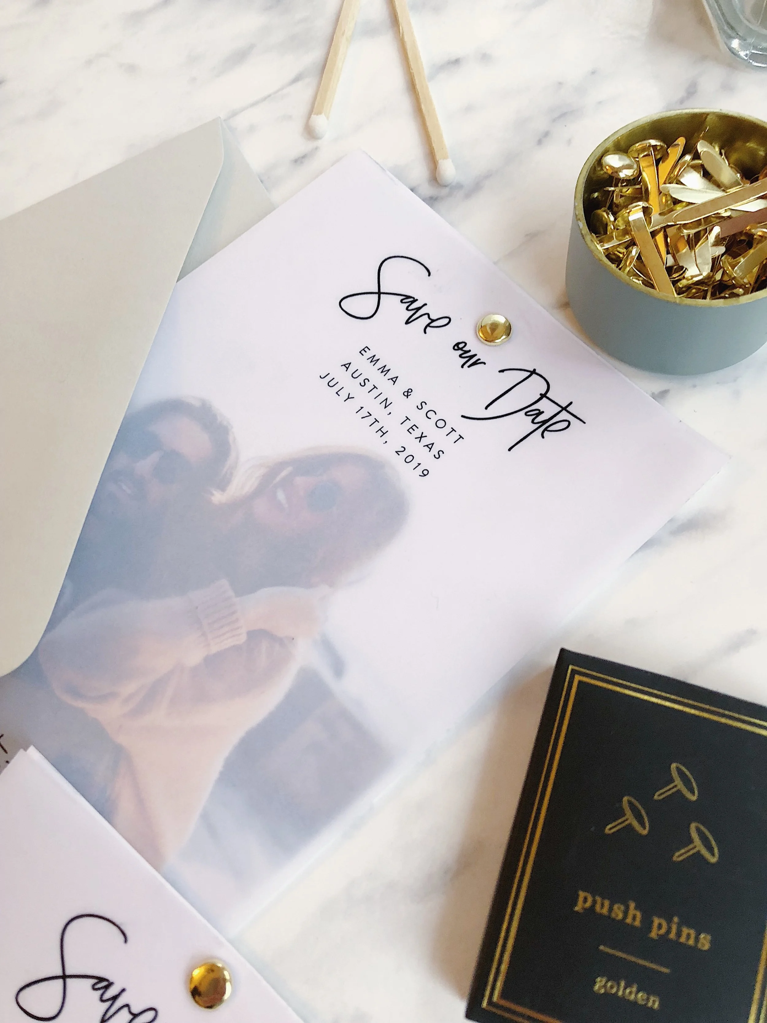 DIY Vellum Save the Dates