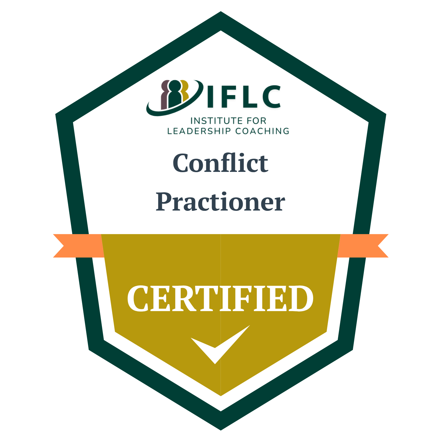 Certified Conflict Practitioner badge from the Institute for Leadership Coaching