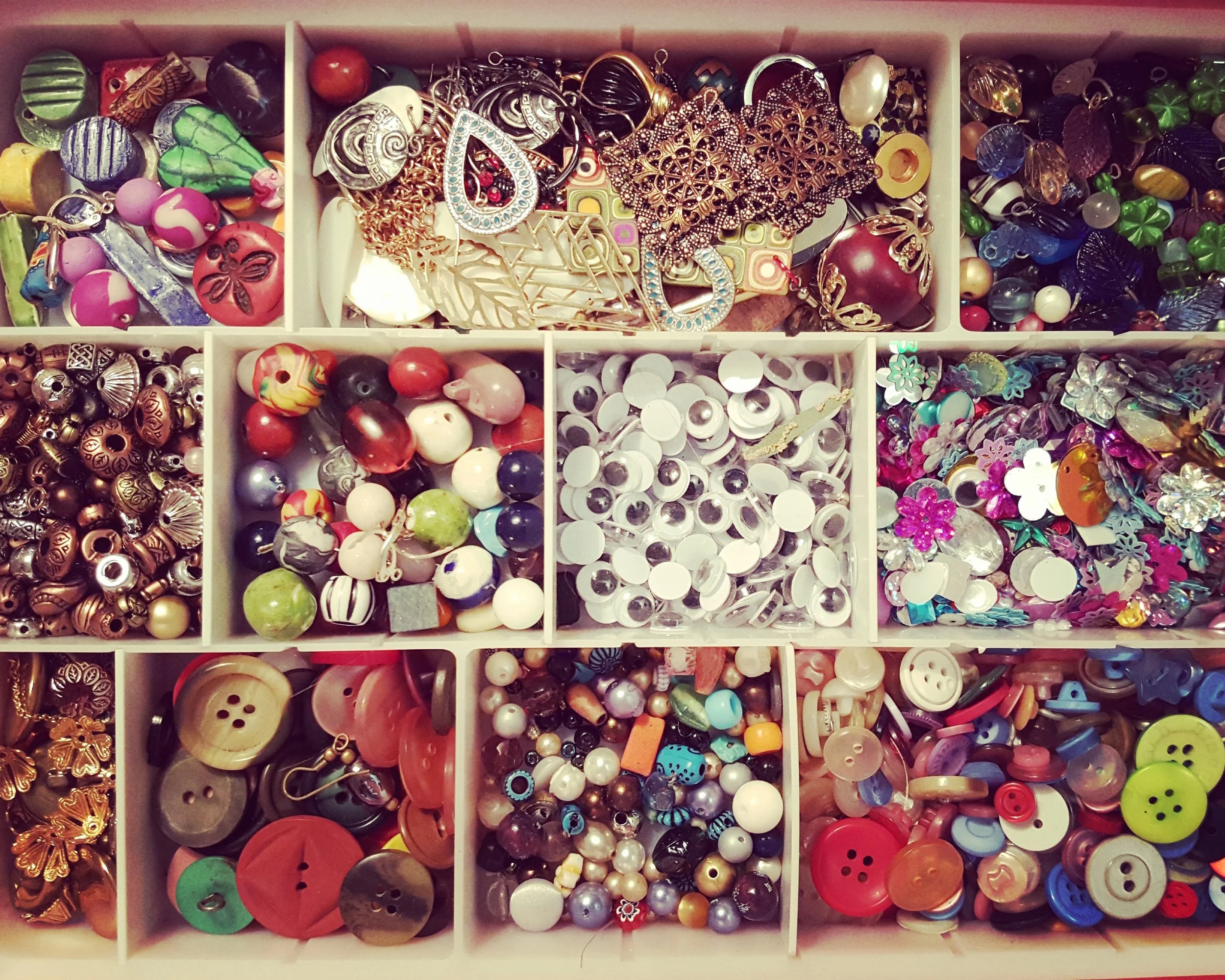 Bedazzle your doll with gems, buttons and beads.