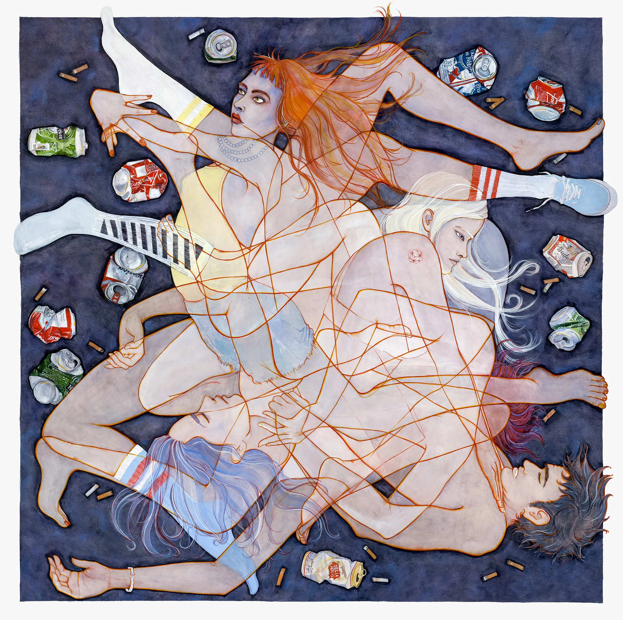 TUSSLE, 2016 Watercolor, pen + ink, and gouache on paper 52 x 52 inches Original in private collection. shop prints
96
Normal
0
false
false
false
EN-US
X-NONE
X-NONE
/* Style Definitions */
table.MsoNormalTable
{mso-style-name:"Table Normal";
mso-tstyle-rowband-size:0;
mso-tstyle-colband-size:0;
mso-style-noshow:yes;
mso-style-priority:99;
mso-style-parent:"";
mso-padding-alt:0in 5.4pt 0in 5.4pt;
mso-para-margin:0in;
mso-para-margin-bottom:.0001pt;
mso-pagination:widow-orphan;
font-size:12.0pt;
font-family:"Calibri",sans-serif;
mso-ascii-font-family:Calibri;
mso-ascii-theme-font:minor-latin;
mso-hansi-font-family:Calibri;
mso-hansi-theme-font:minor-latin;}