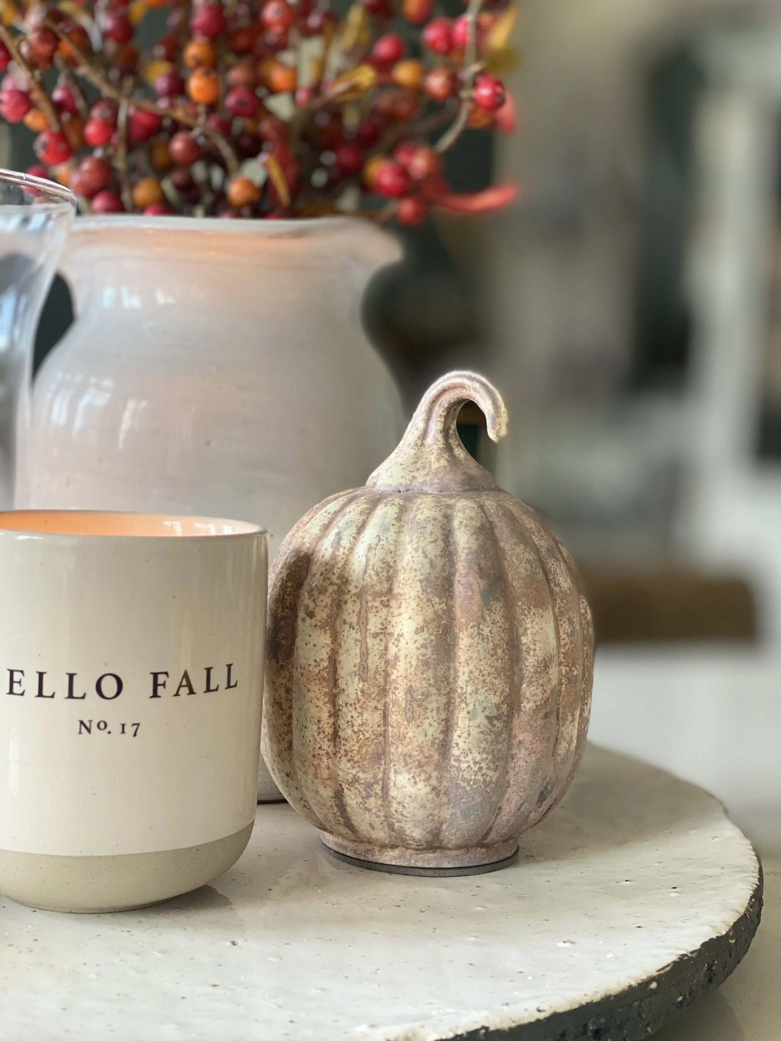Antique white pumpkin