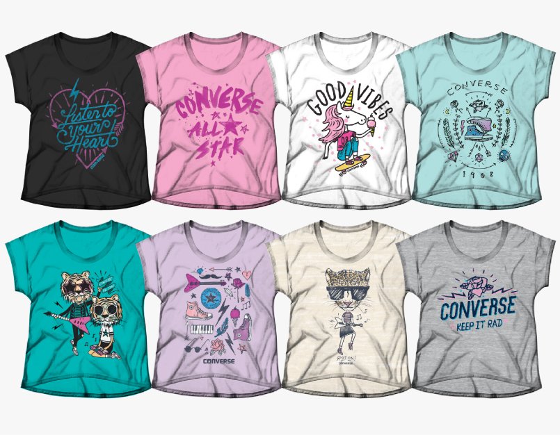 CONVERSE - GIRLS GRAPHIC TEES