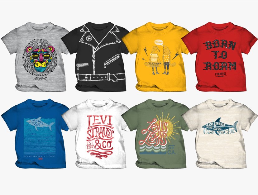CONVERSE / LEVI'S - BABY BOY GRAPHIC TEES