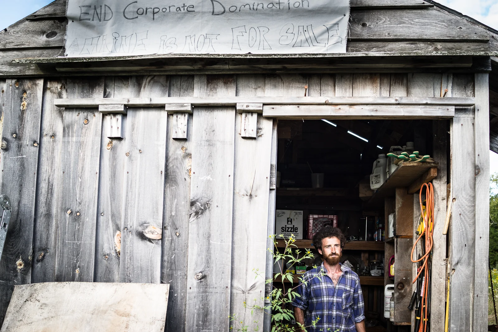Ben in the toolshed.