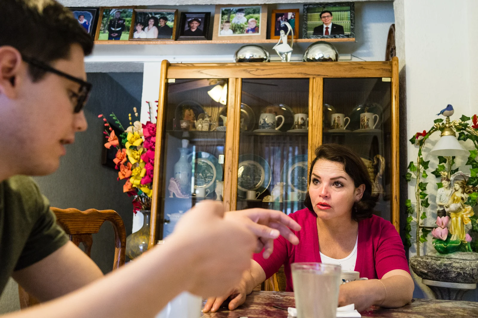 An American family divided by a border fence.