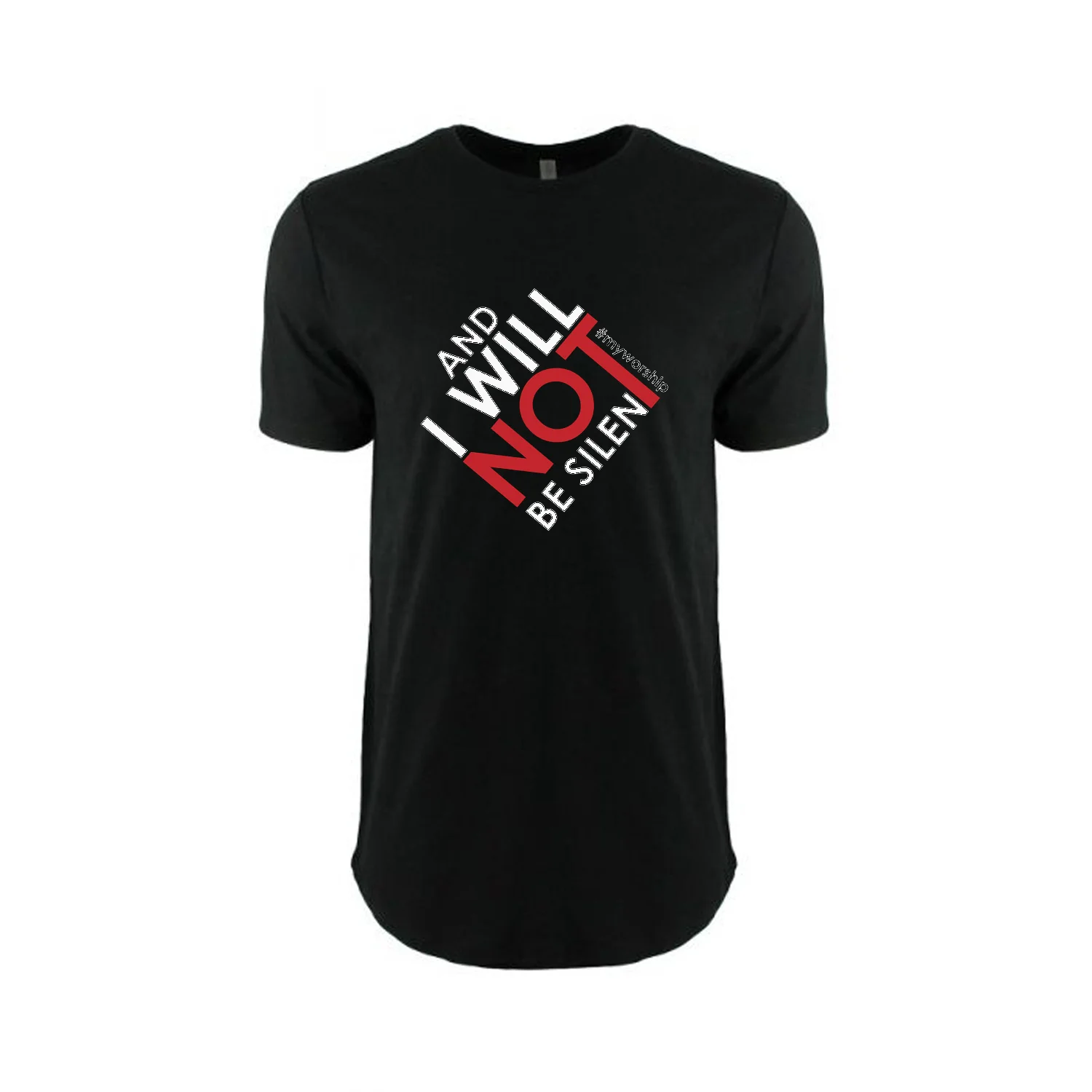 "Not Silent" Long Tee (Black)