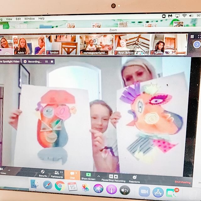 Picasso Art! I am LOVING my virtual art classes!! I wasn&rsquo;t sure how it would all go down and if I could really feel connected to my students. But it has been amazing!! I absolutely am so happy seeing their beautiful faces. I feel like they have