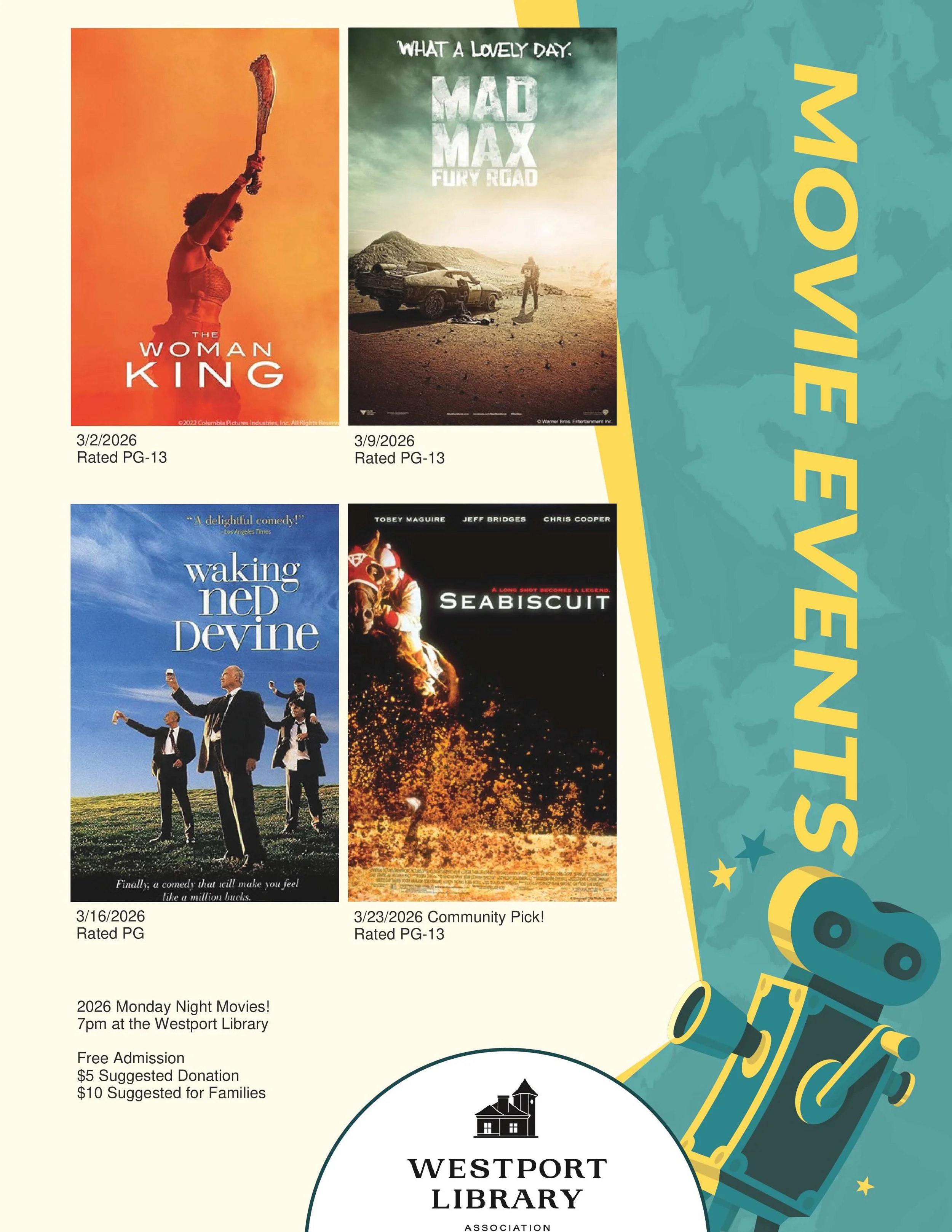 Monday Night Movies - 2026 Westport Library Film Festival