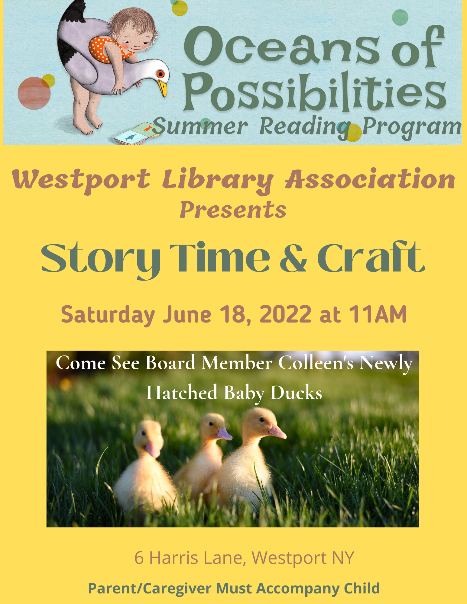 Oceans of Possibilities Summer Reading Program Story Time & Craft