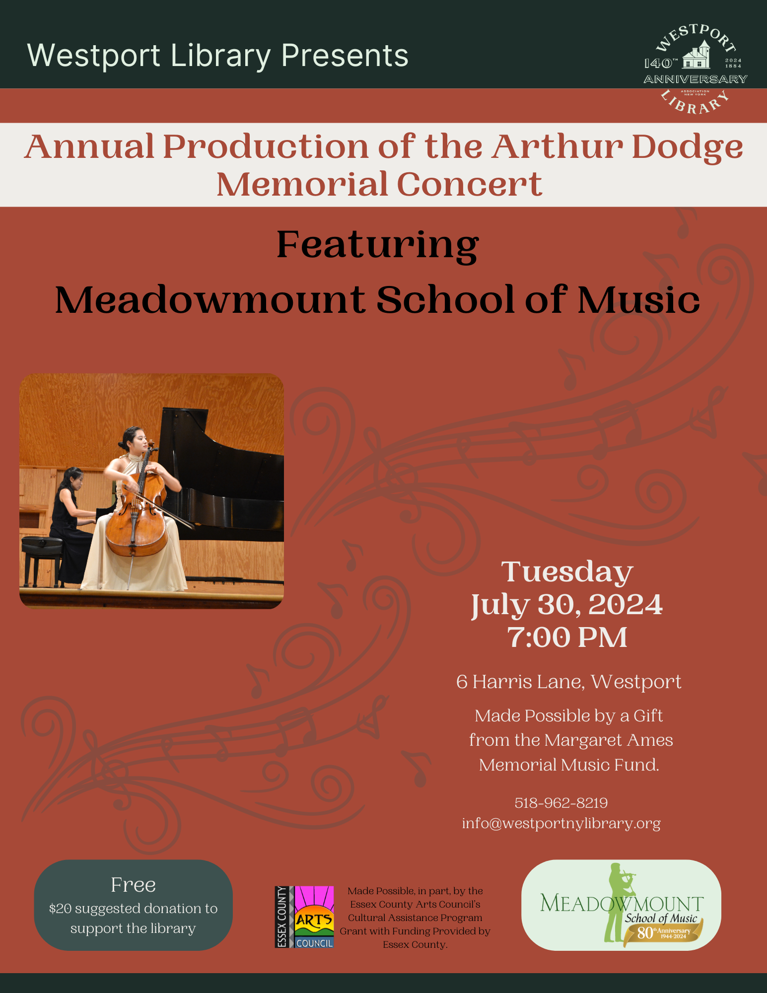 Annual Production of the Arthur Dodge Memorial Concert Featuring Meadowmount School of Music