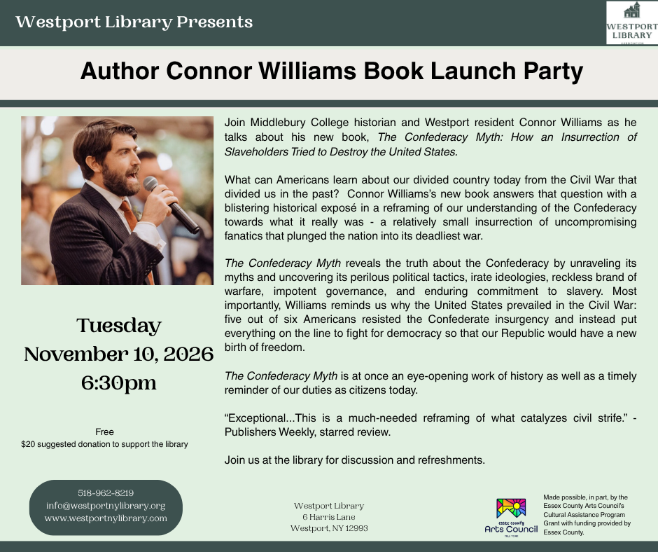 Author Connor Williams Book Launch Party