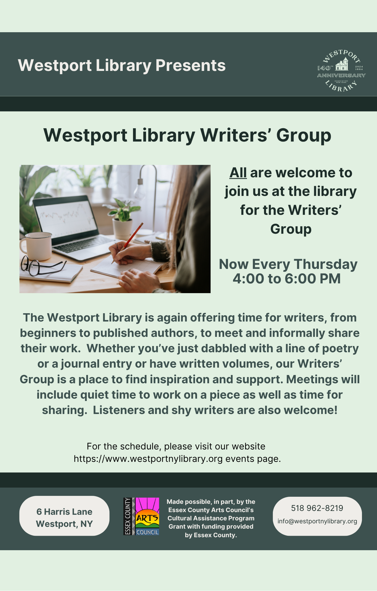 Welcome to the Weekly Writers Group — Westport Library Association