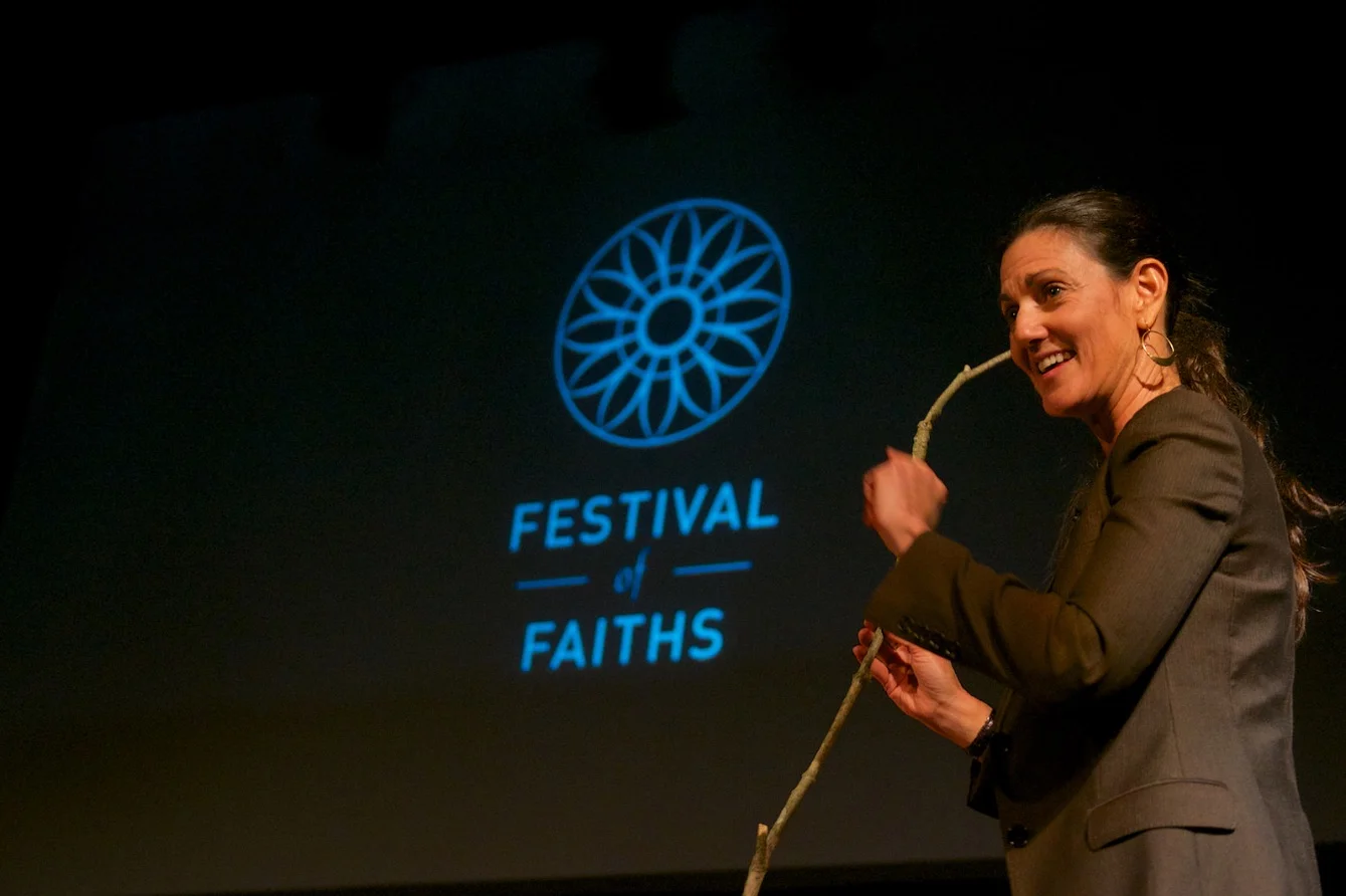 Elizabeth teaching interdependence at last year's Festival of Faiths