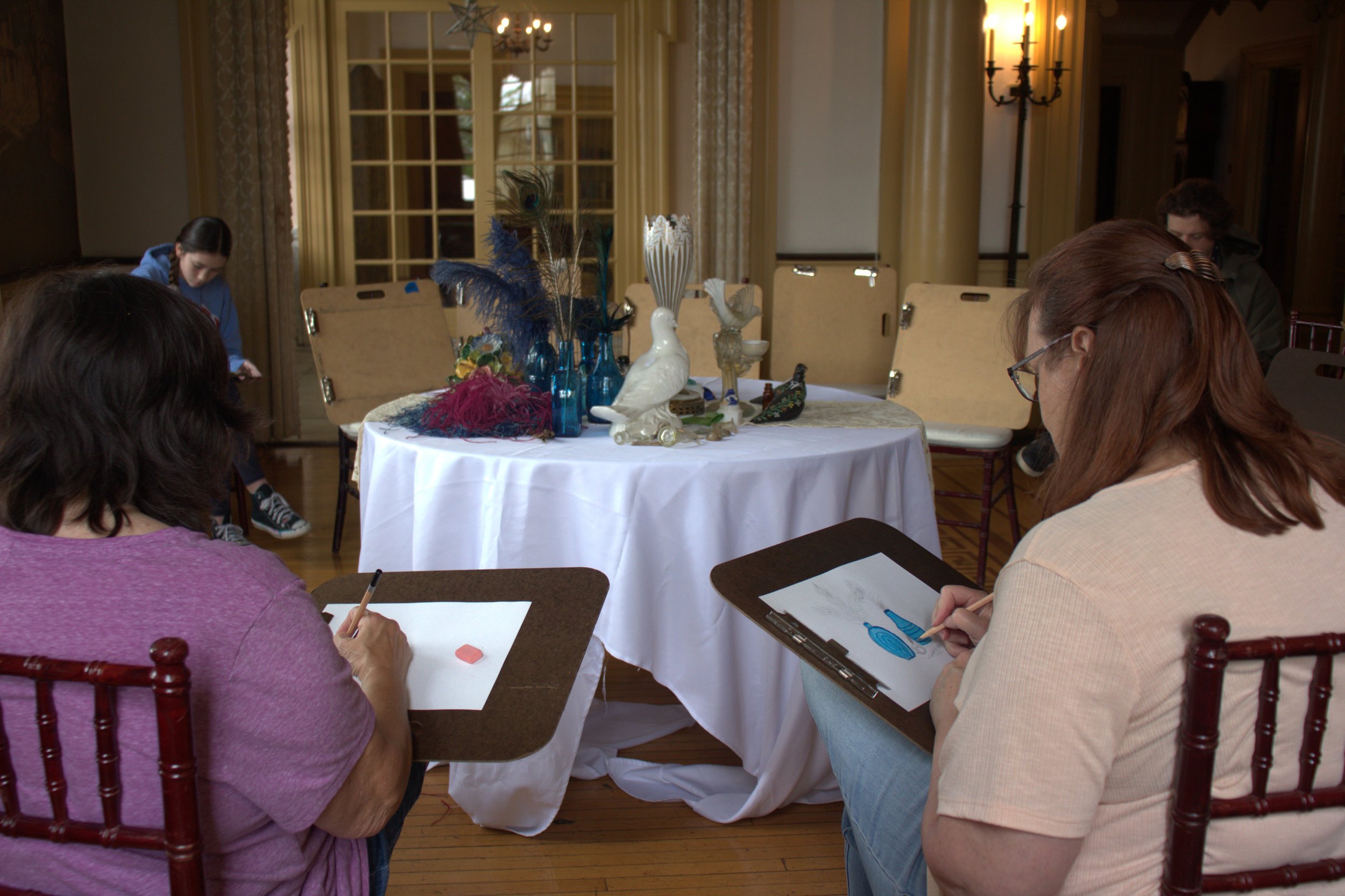 Birds & Bottles: Still-life Watercolor with Artist in Residence, Cory Kram