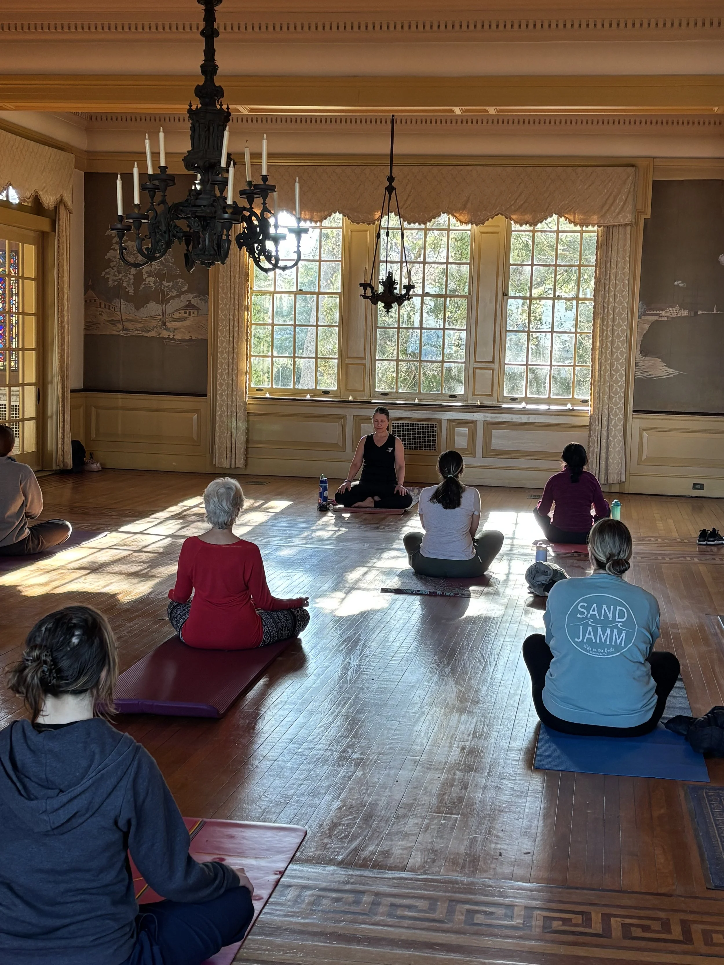 Evening Yoga in the Mansion