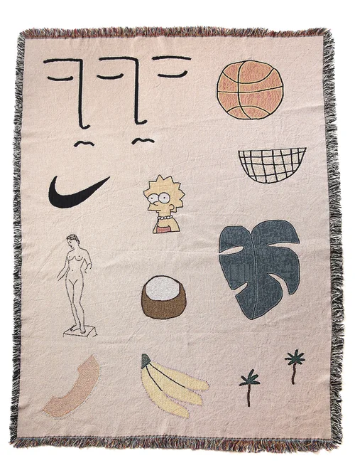 bfgf WORLDWIDE AURA やるせない Woven Blanket