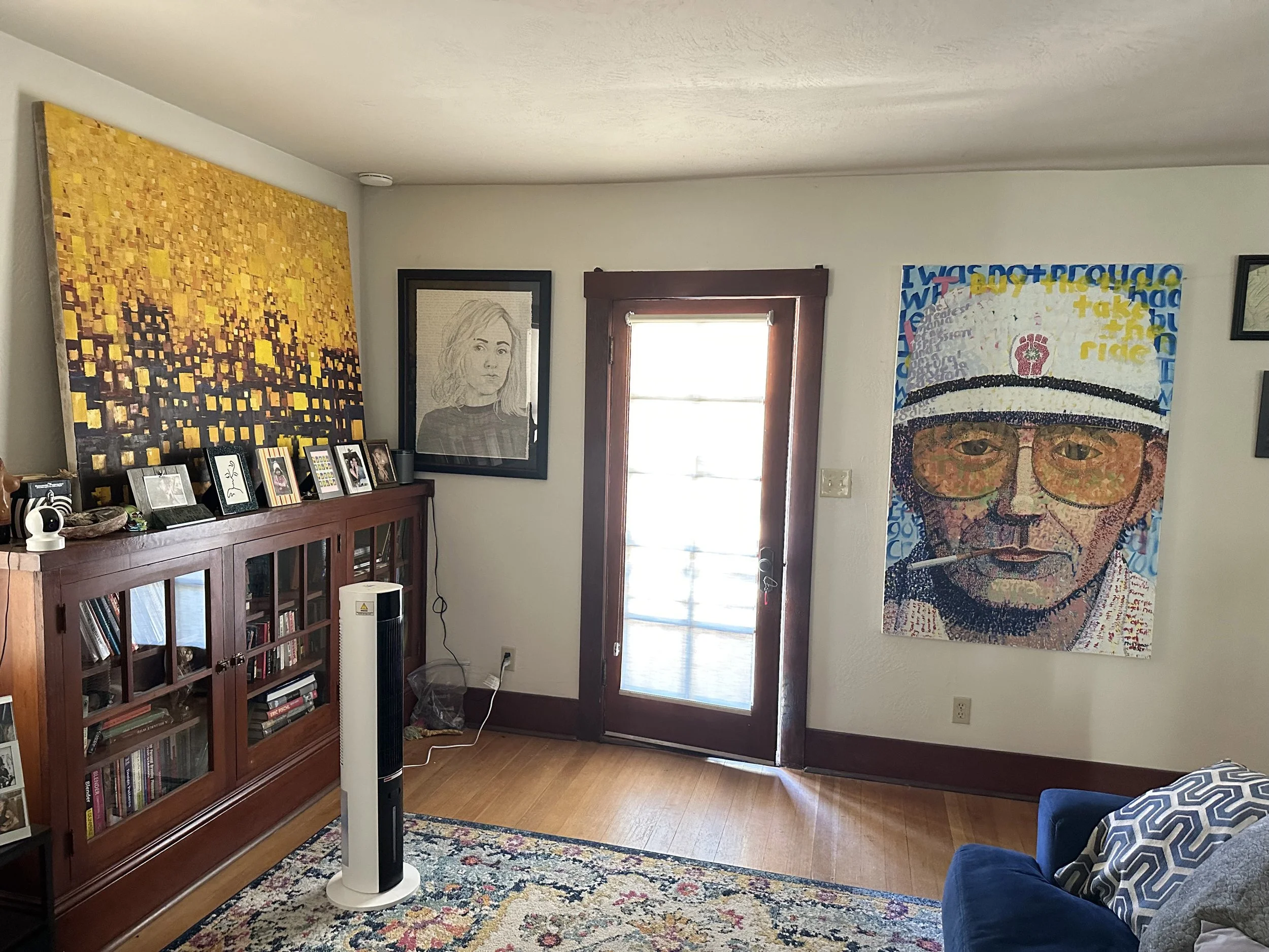 Hunter S Thompon Word Portrait by Phil Vance Hanging in Living Room.jpg