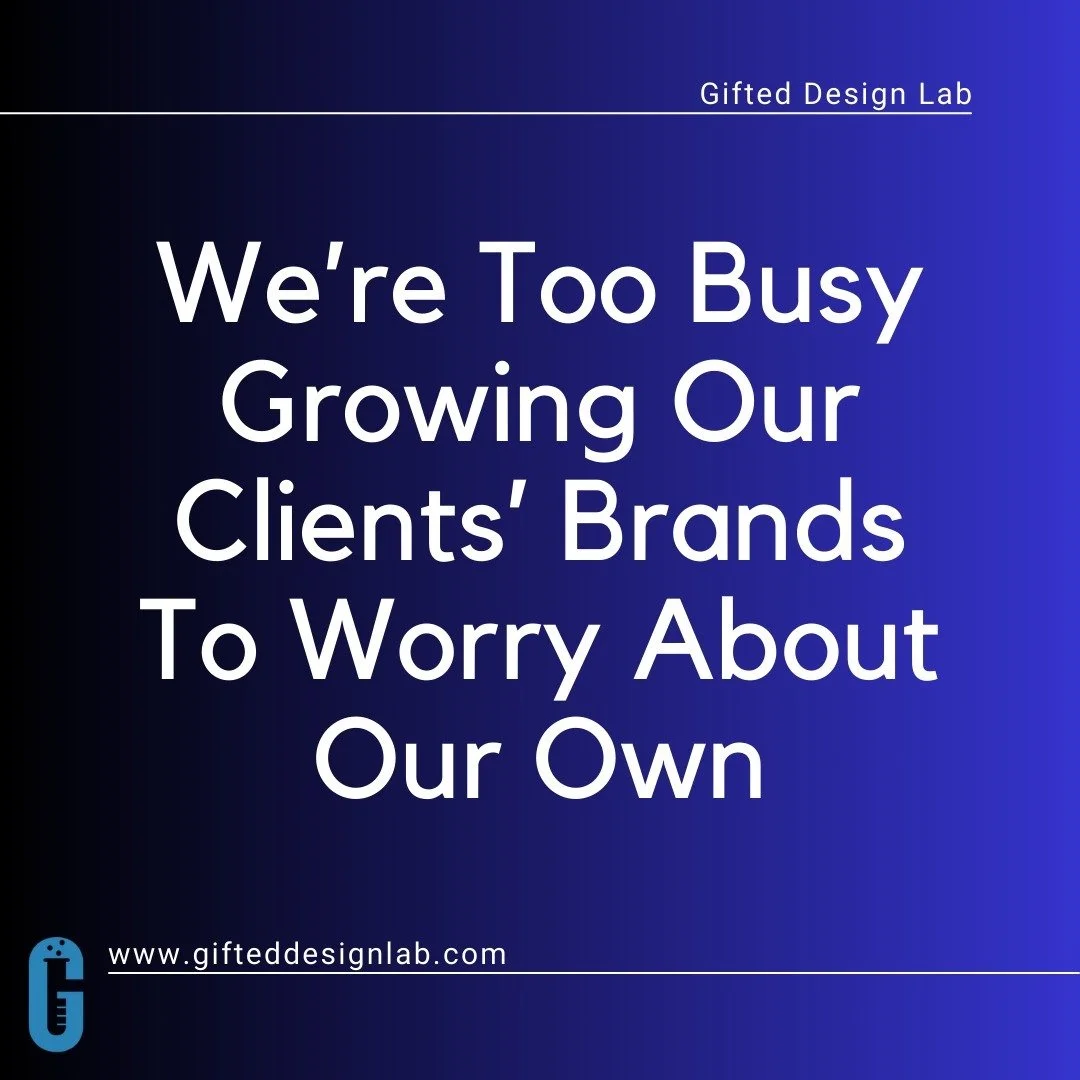 As we've heard from older generations, and sometimes fall victim to the same thought process - &quot;do as I say, not as I do&quot; 😭

But the truth is - our agency has always put our clients and projects first. We know the importance of showcasing 