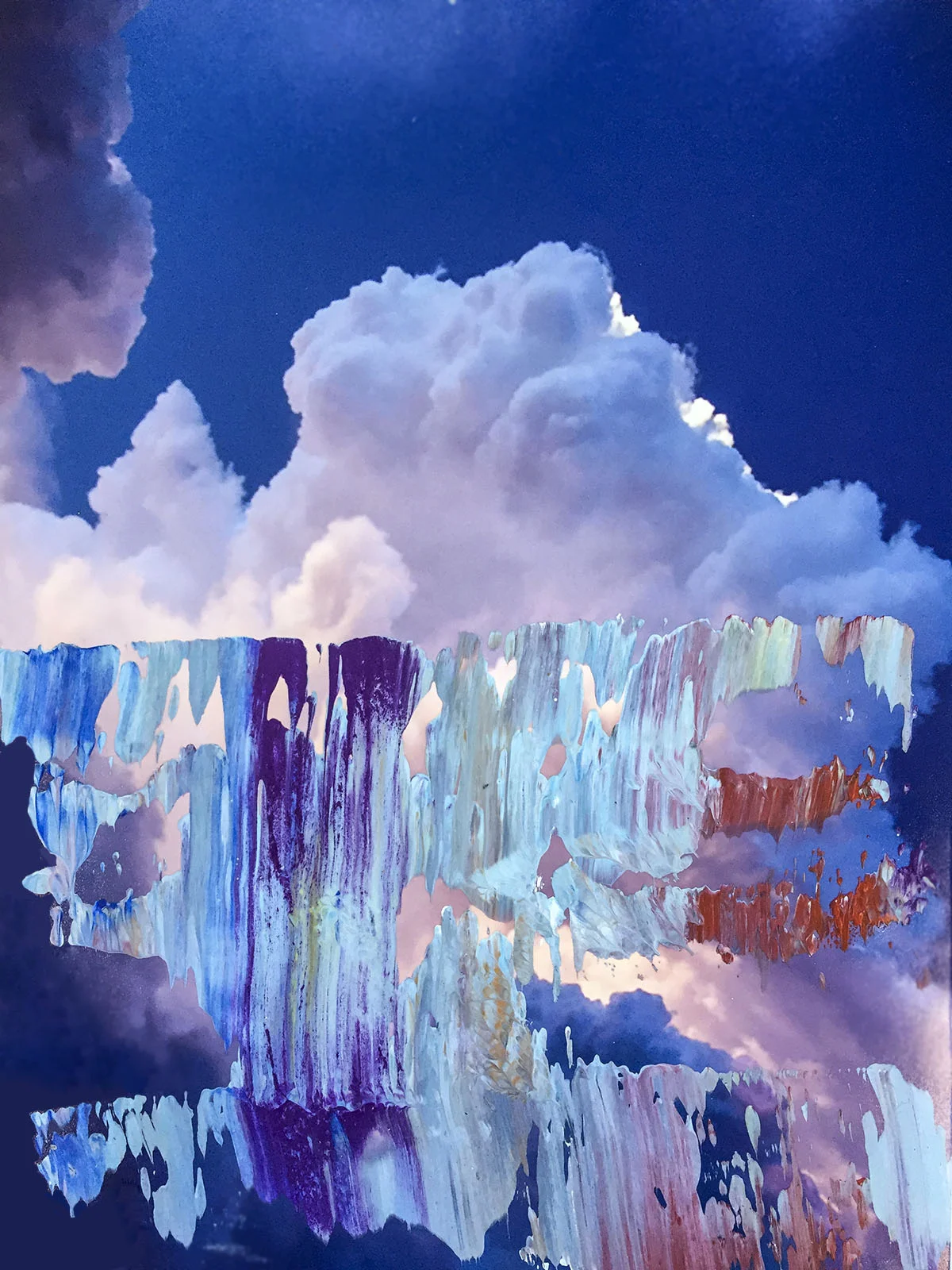Fata Morgana No.5 2015 Acrylic on photo on luster paper. 7”x 11”