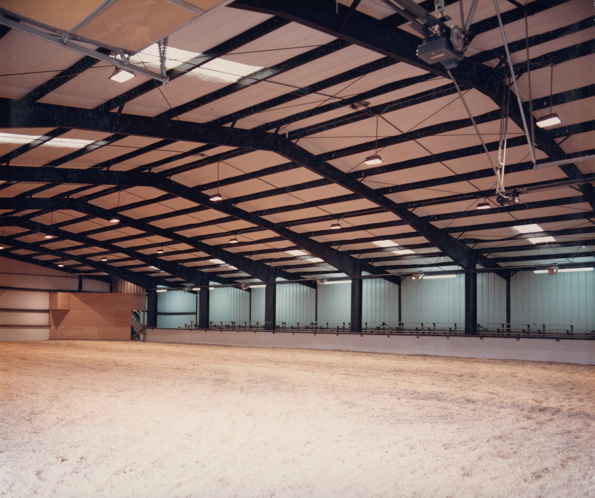 The interior of the gorgeous new Red Arena, dedicated in November 15th, 1986. A memorial to Maria, Big Red, and Hot Shot was placed in the concrete flooring of the Red Arena, where it stands to this day.