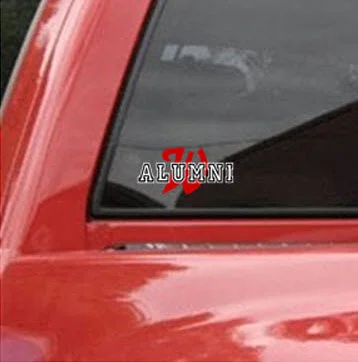 W Alumni Sticker on truck - zoomed.jpg