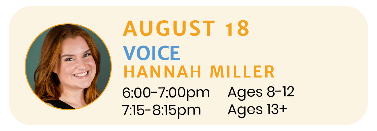 August 18 | VOICE with Hannah Miller