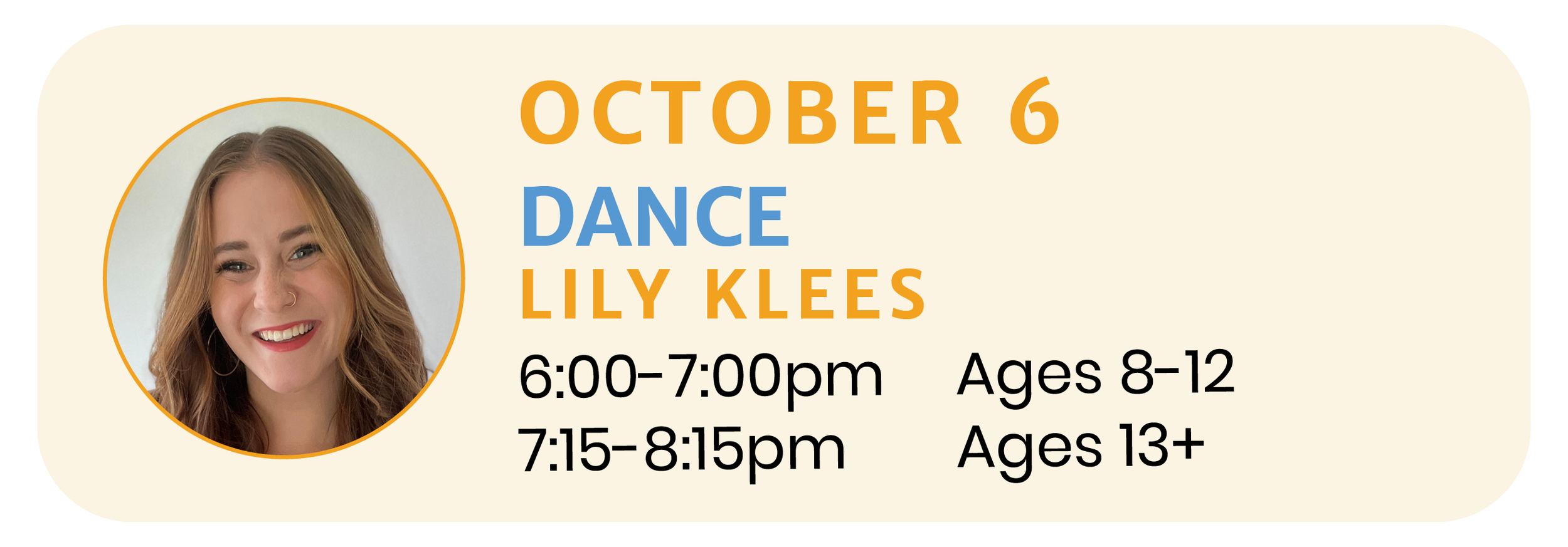 October 6 | DANCE with Lily Klees