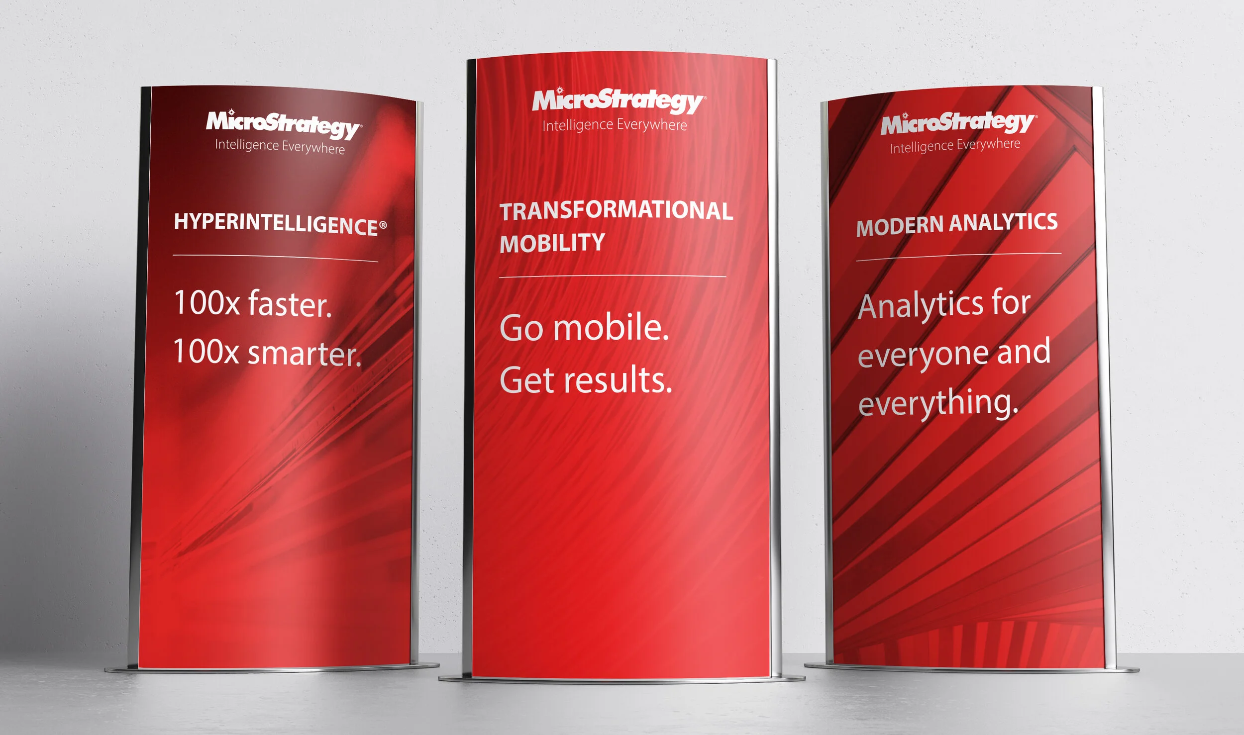 Corporate reusable display stands