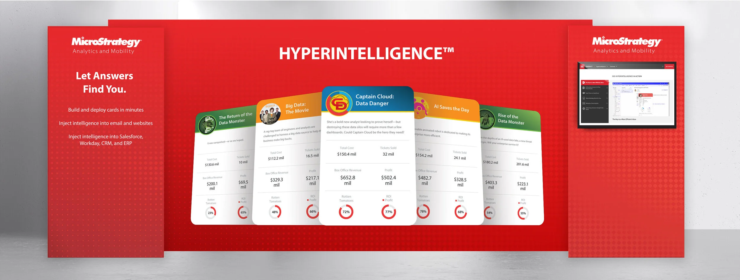 MicroStrategy 10x20 booth at the Disney Data & Analytics Conference