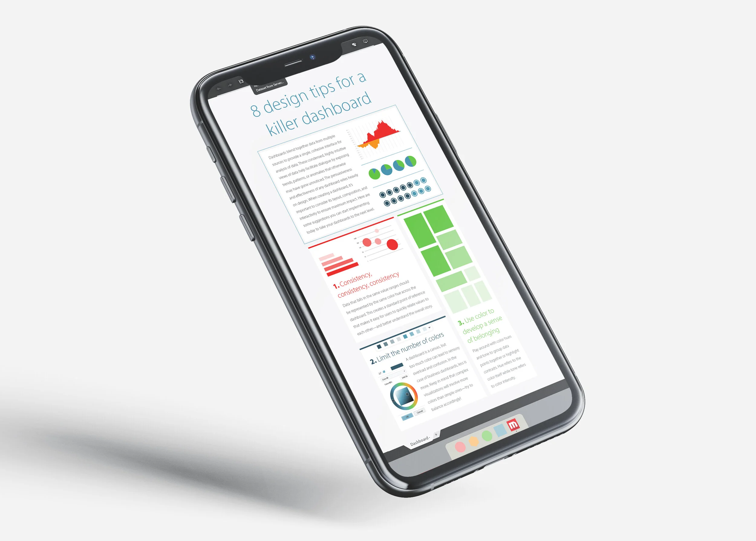 8 design tips for a killer dashboard | Digital infographic
