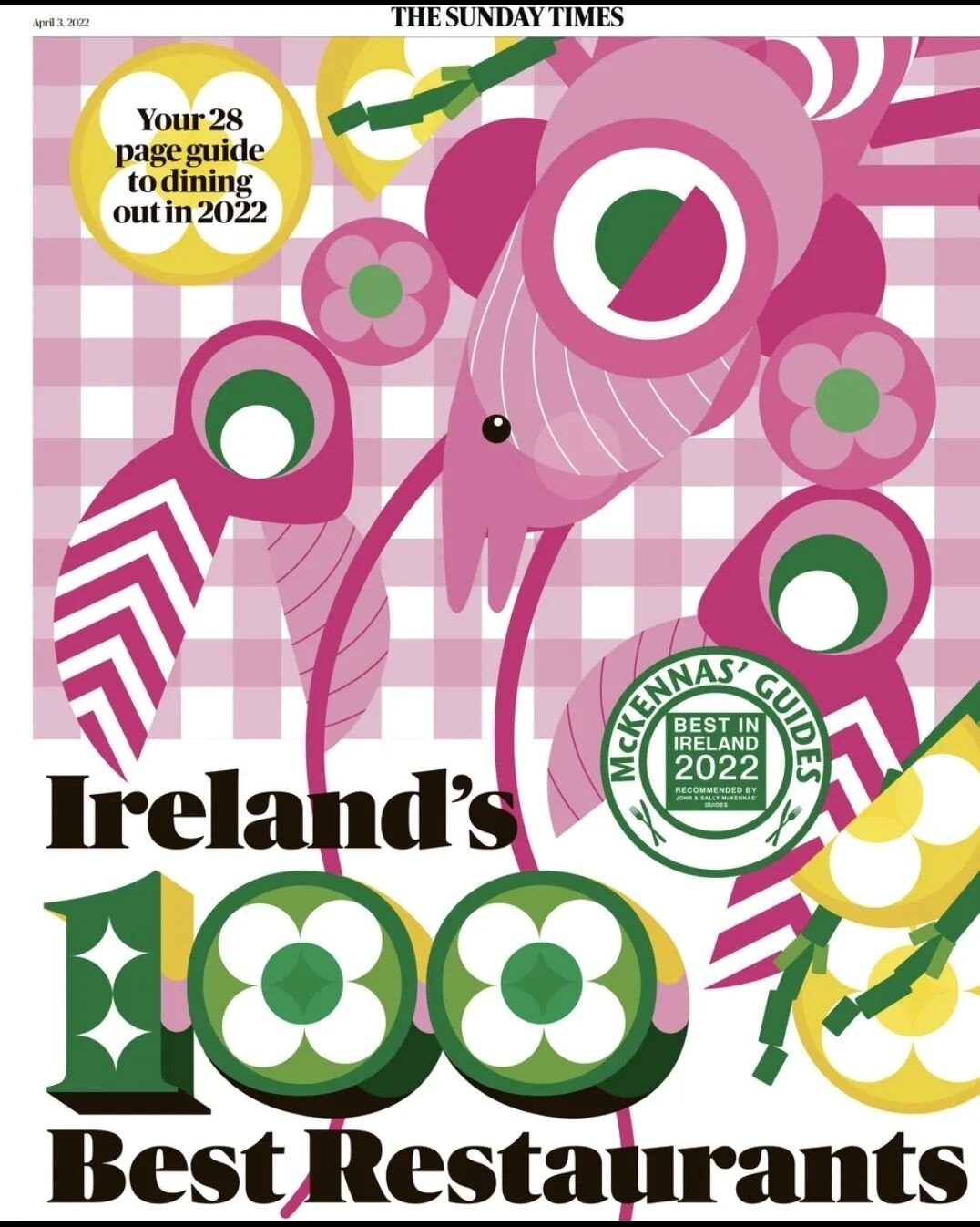 Thank you to @mckennasguides and @lucindasireland for both including us in their restaurant guides in today's Sunday Times and Sunday Independent. Lovely to be mentioned amongst great Irish restaurant talent

#ST100Best2022 #Sindo100Best2022