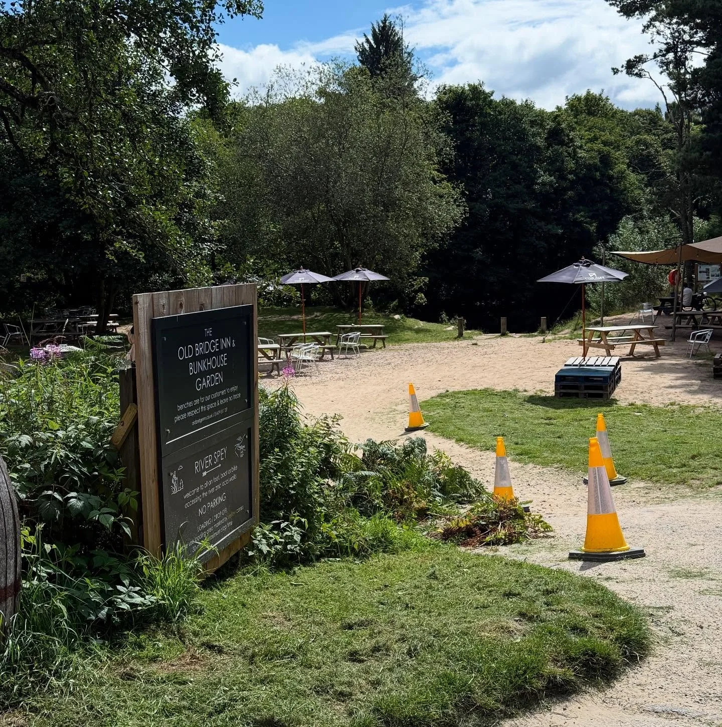 Another belter day for beer garden manoeuvres. Come say hi, wet your whistle.  And don&rsquo;t forget this is Aviemore&rsquo;s primo spot for getting in/out of the river on your canoe. We keep a loading bay in our beer garden for dropping off/picking