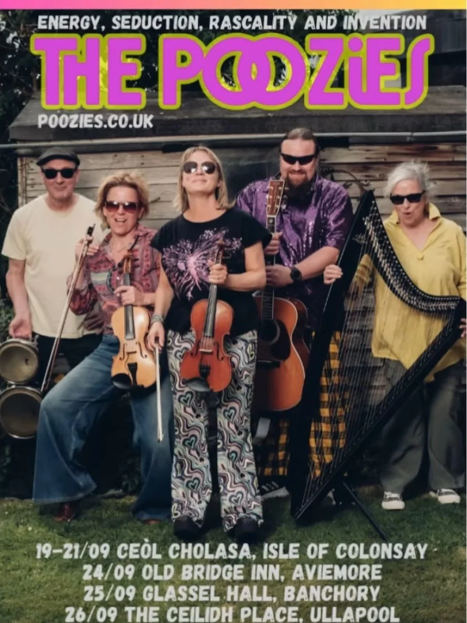 Legendary Scottish super group @thepoozies are back! Hilarious patter, high energy, top drawer tunes. Tickets on our website now.

Support from the brilliant Canadian duo @scottcooksongs and @hey_pamelamae