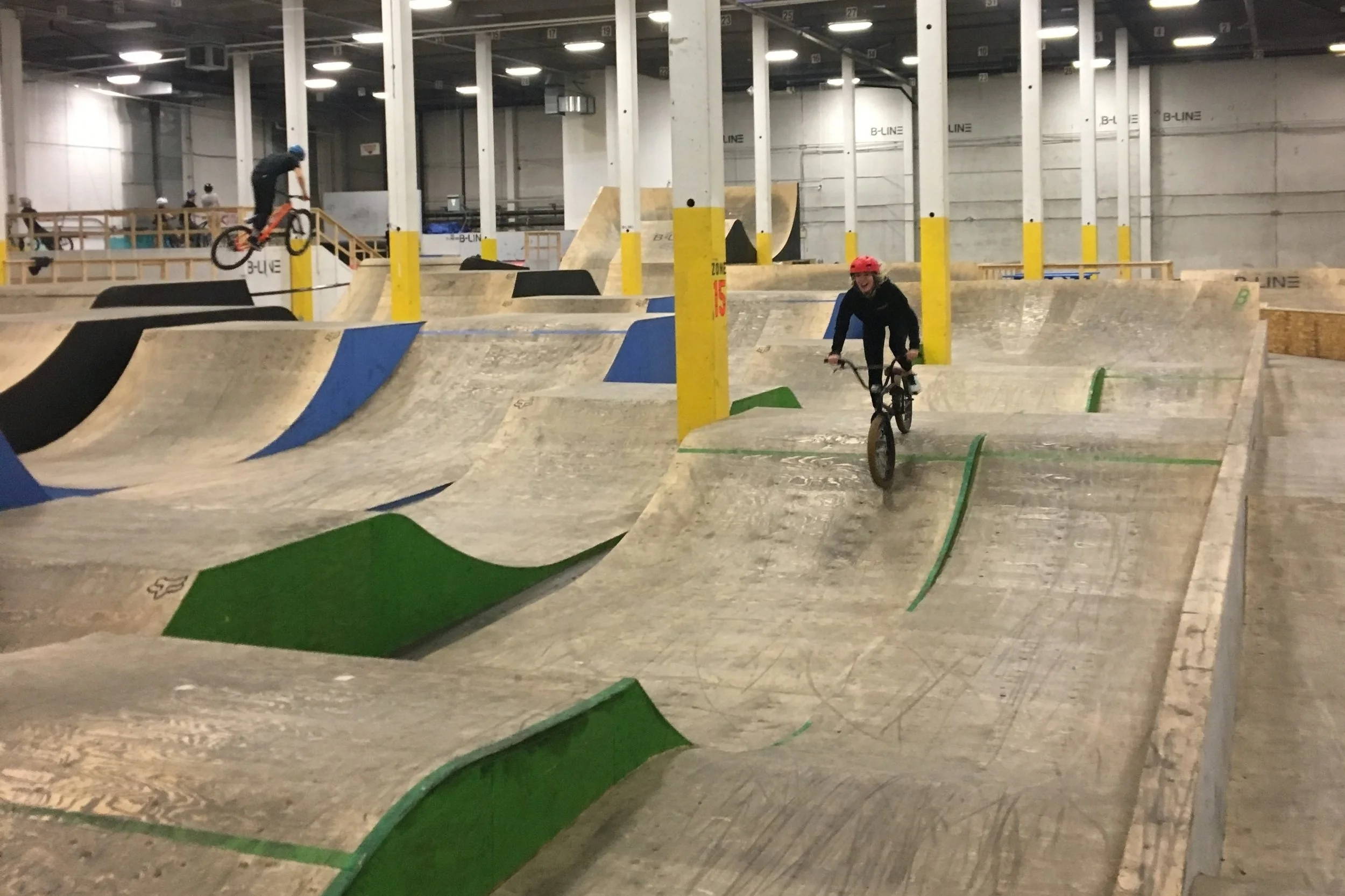 Angela (me) trying out the jumplines and getting some “serious air”