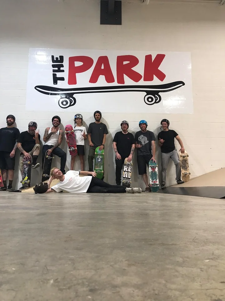 Matt with the CASE and Youth Brigade Skateboarders at The Park