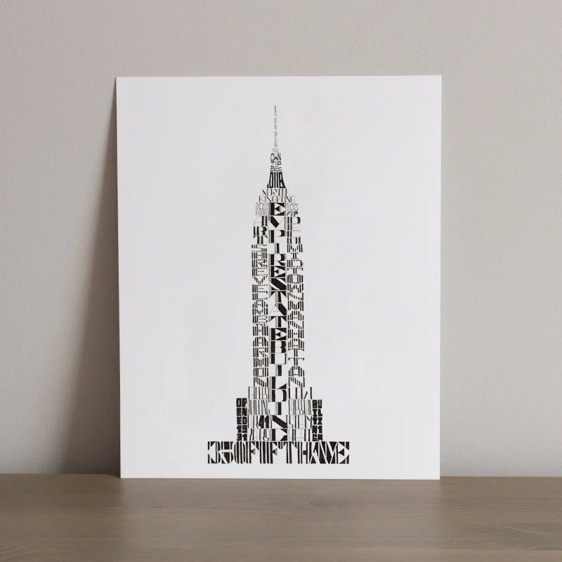 Letterpress Architype NY: Empire State Building