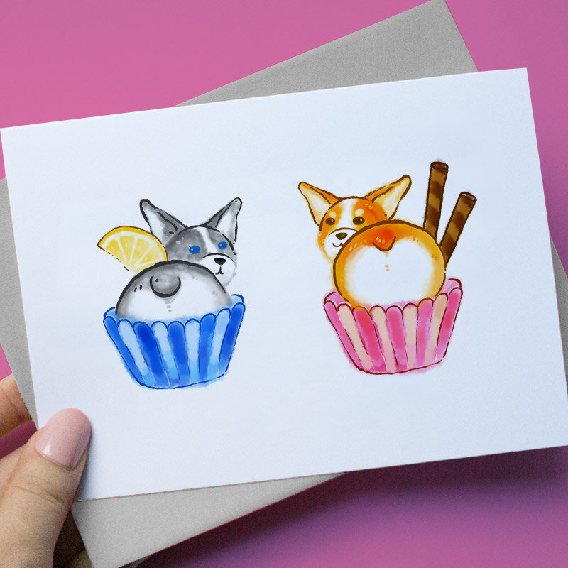 A pair of Corgi butts