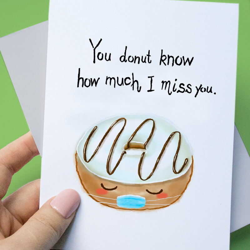 Donuts Are Amazing Happy Anniversary Card Love Card Appreciation card Greeting Card Donut Card Cute Card Quarantine Card Covid Card