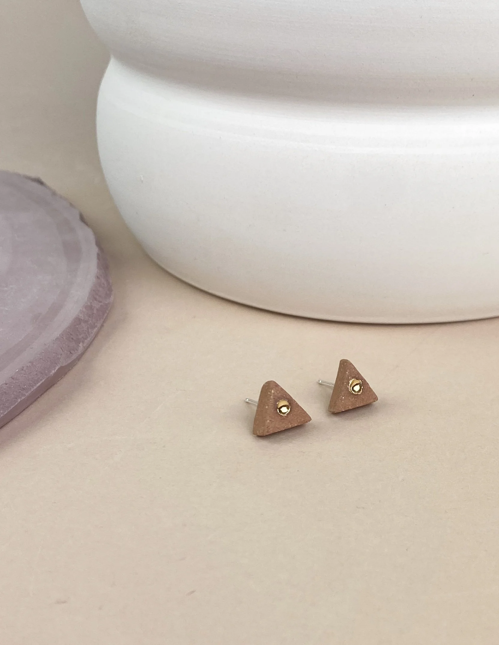 Compass Stud Earrings - multiple colors