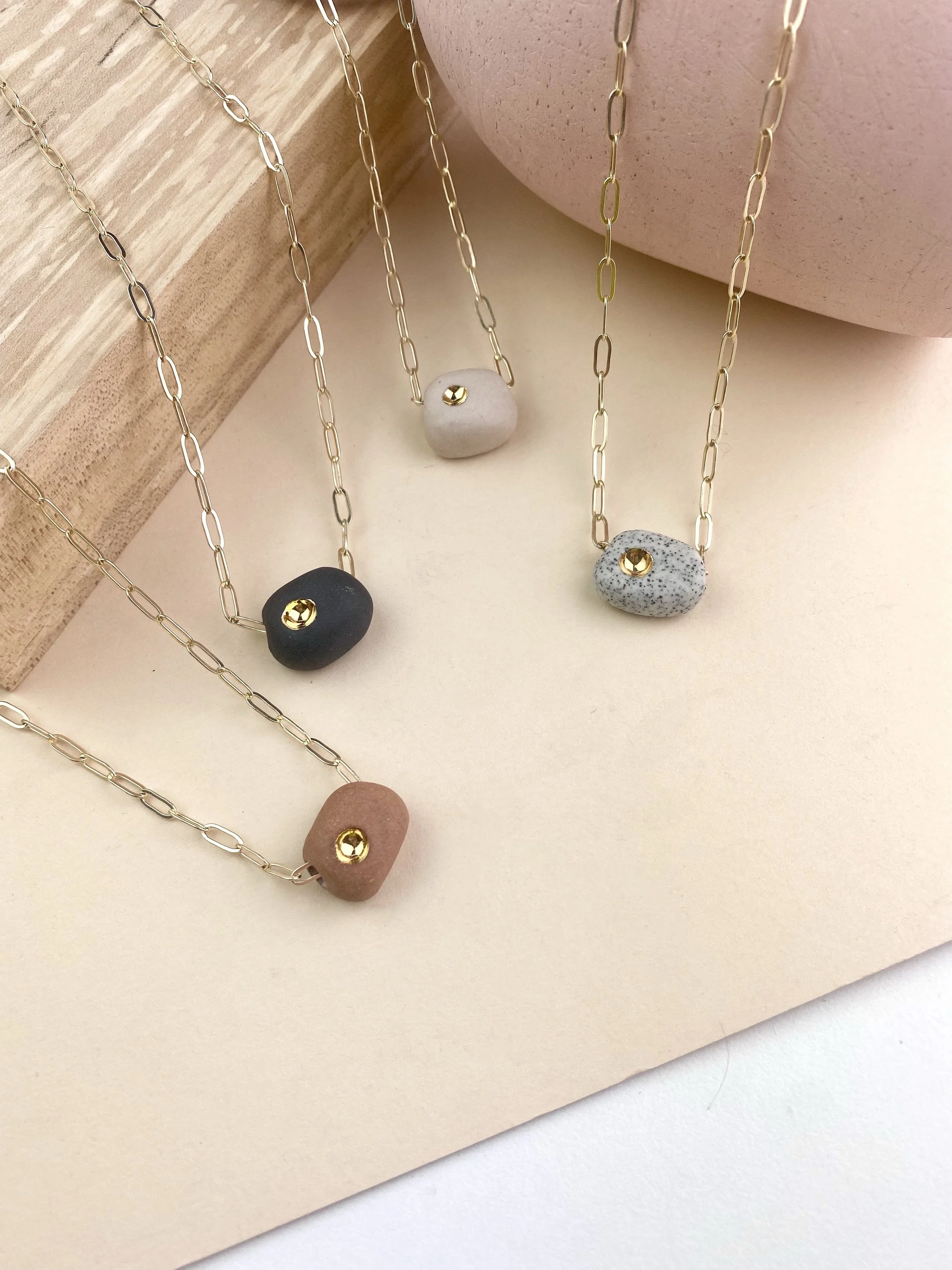 Pebble Necklace - Multiple colors