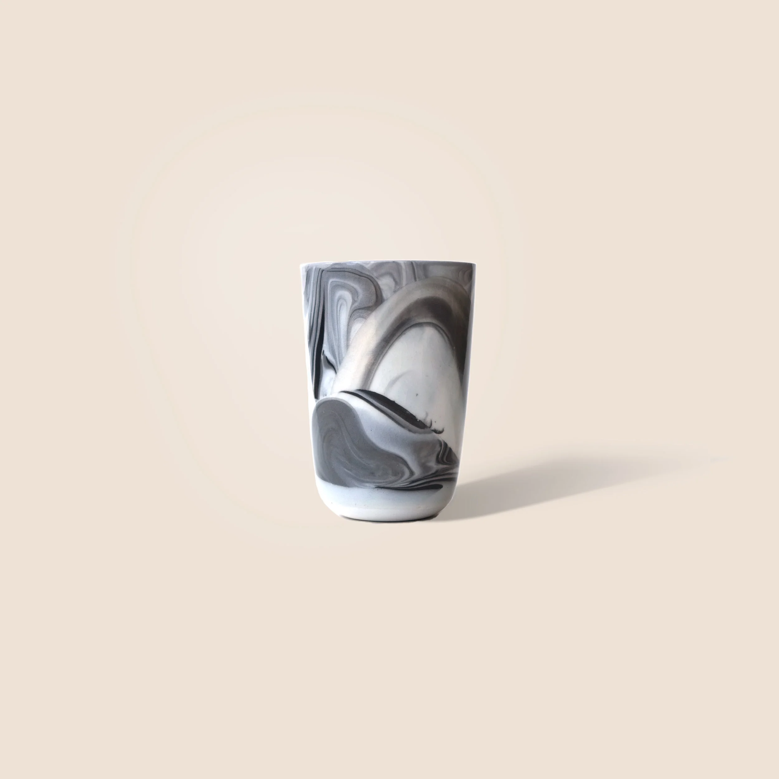 Black and White marble tumbler