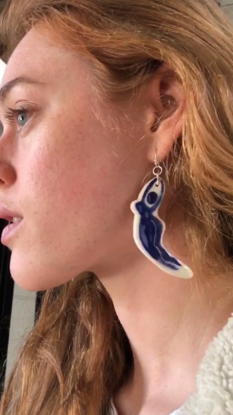 Blue Dancer Dangle Earrings